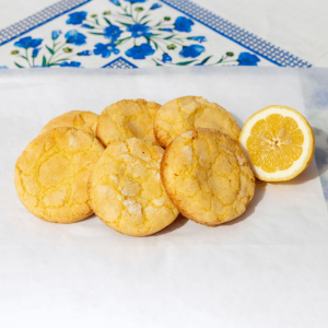 ორცხობილა ლიმონით / Lemon Crinkle Cookie (x1)